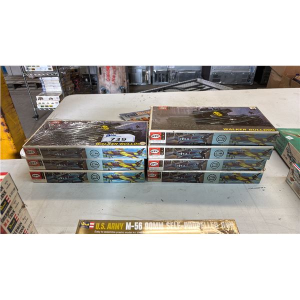 (7) UPC WALKER BULLDOG TANK MODEL KITS