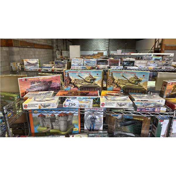 SHELF OF ASSORTED MODEL KITS