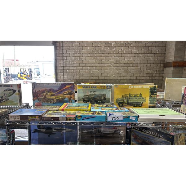 SHELF OF ASSORTED MODEL KITS