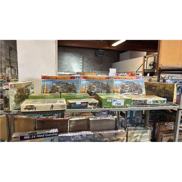 SHELF OF ASSORTED MODEL KITS