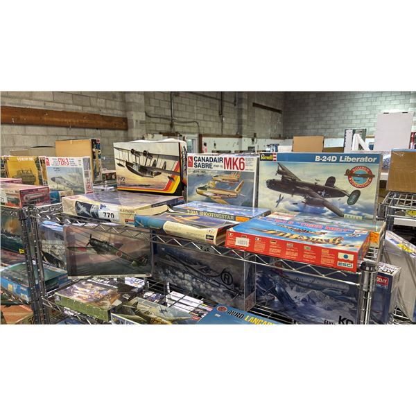 SHELF OF ASSORTED MODEL KITS