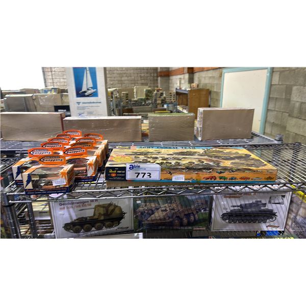 SHELF OF ASSORTED MODEL KITS