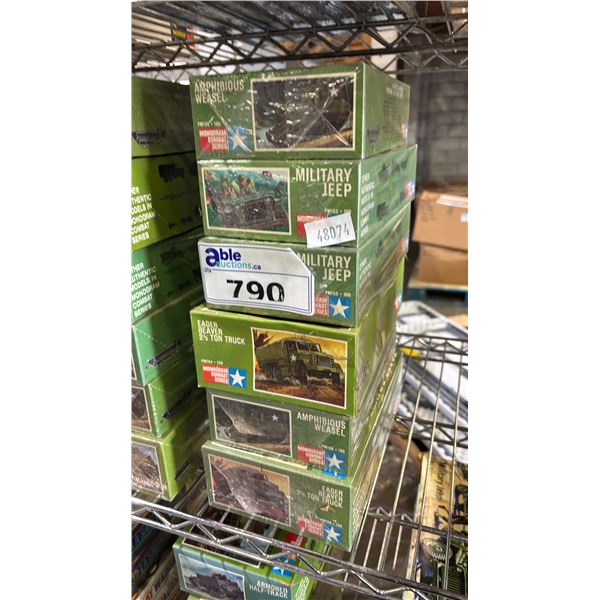 (6) ASSORTED MONOGRAM MILITARY VEHICLE MODEL KITS