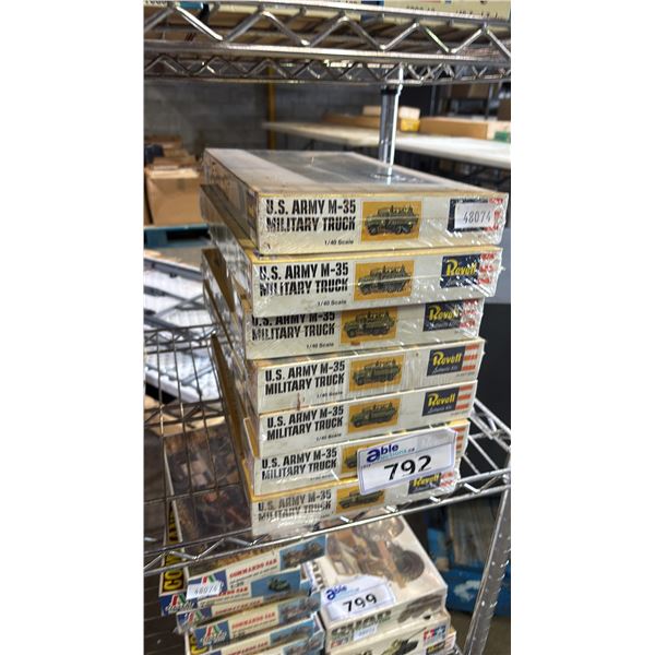 (7) REVELL US ARMY M-35 MILITARY TRUCK MODEL KITS