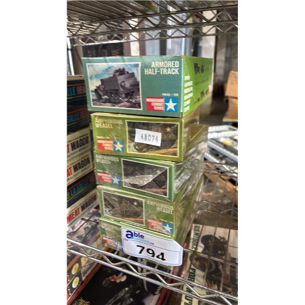 (5) ASSORTED MONOGRAM MILITARY VEHICLE MODEL KITS