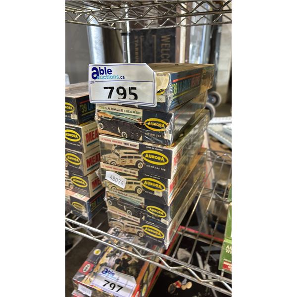 (6) ASSORTED AURORA CAR MODEL KITS