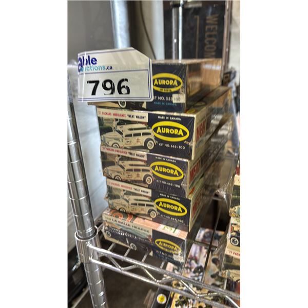 (5) ASSORTED AURORA CAR MODEL KITS