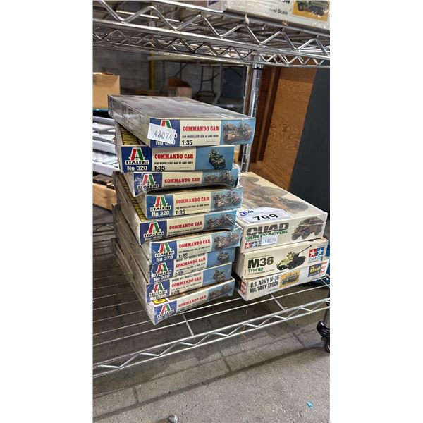(12) ASSORTED MILITARY VEHICLE MODEL KITS