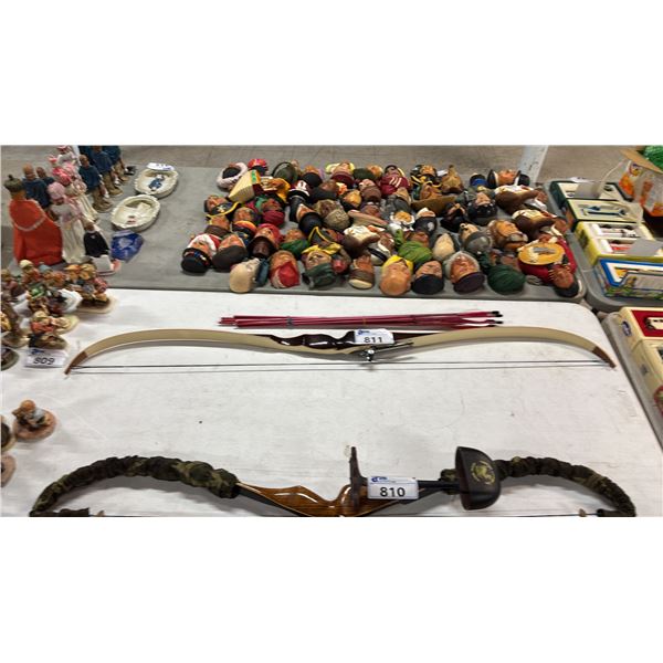 CHEK-MATE J.O.B. 60" RECURVE BOW WITH BUNDLE OF ARROWS: 60LB DRAW WEIGHT AT 28"