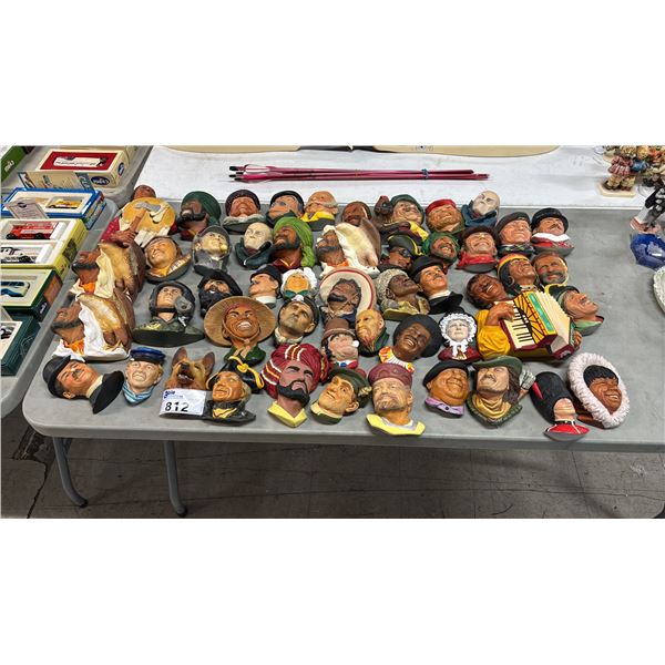 COLLECTION OF ASSORTED VINTAGE BOSSONS CHALKWARE HEADS