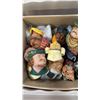 Image 3 : TOTE OF ASSORTED VINTAGE BOSSONS CHALKWARE HEADS: *TOTE INCLUDED*