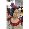 Image 3 : CHALKWARE SPANISH LADY BUST, HOLLAND MOLD CERAMIC BUCANEER & GYPSY BUSTS & PAINTED CERAMIC FIGURE