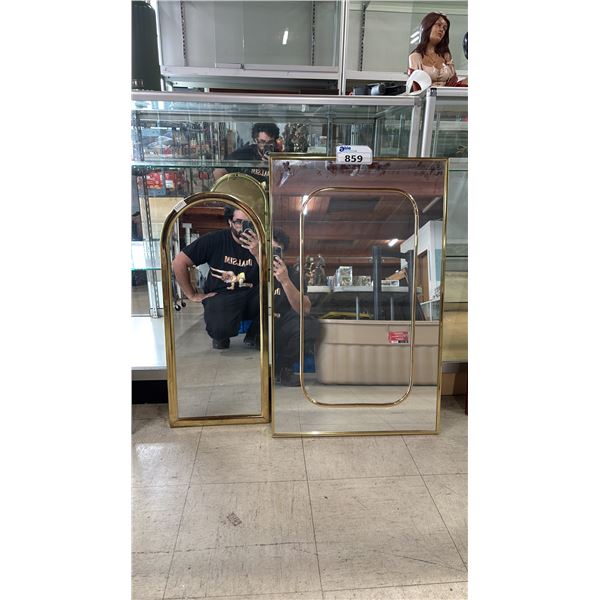 (2) FRAMED WALL MIRRORS