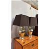 Image 2 : PAIR OF URN STYLE TABLE LAMPS WITH SHADES