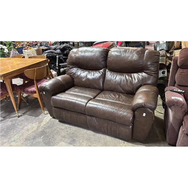 LEATHER RECLINING LOVESEAT