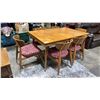 Image 2 : WOOD MID-CENTURY MODERN DROP LEAF TABLE WITH (6) CHAIRS
