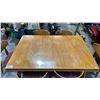 Image 3 : WOOD MID-CENTURY MODERN DROP LEAF TABLE WITH (6) CHAIRS