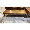 Image 3 : VINTAGE WOOD COFFEETABLE WITH 1 DRAWER SIDE TABLE