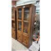 Image 2 : WOOD INTERIOR LIT DISPLAY CABINET