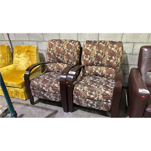 PAIR OF MID CENTURY MODERN RECLINING CHAIRS