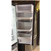 Image 4 : GW STAINLESS STEEL FRENCH DOOR FRIDGE WITH ROLLOUT FREEZER & WATER/ICE DISPENSER 35"W