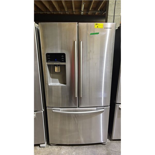 SAMSUNG STAINLESS STEEL FRENCH DOOR FRIDGE WITH ROLLOUT FREEZER & WATER/ICE DISPENSER 36"W