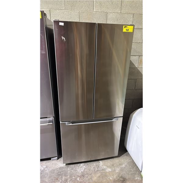 AVG STAINLESS STEEL FRENCH DOOR FRIDGE WITH ROLLOUT FREEZER 29.5"W