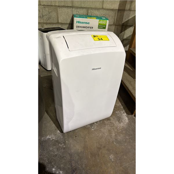 HISENSE 8,000 BTU PORTABLE AIR CONDITIONER (NO HOSE, NO REMOTE, NO ACCESSORIES)