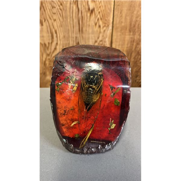 CICADA IN BEESWAX SAMPLE ORNAMENT
