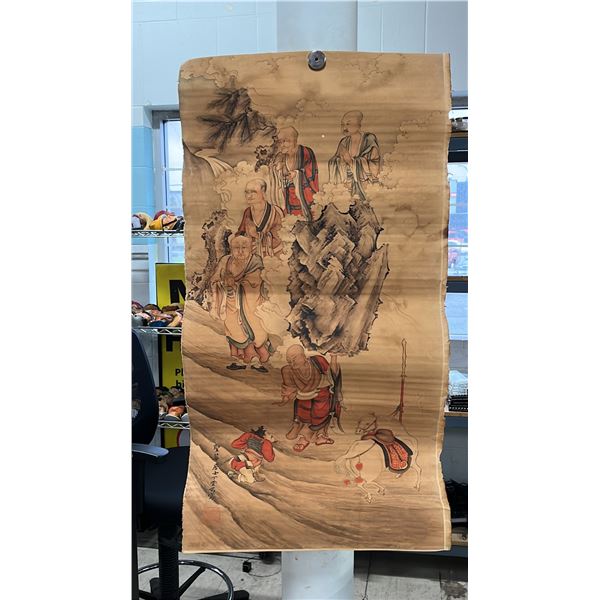 COLOUR & INK ON PAPER PORTRAIT OF ARHATS