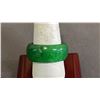 Image 1 : SPINACH GREEN JADEITE RING: SIZE 10.25