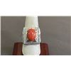 Image 1 : RED CORAL BEAD RING IN BOX: SIZE 8.5