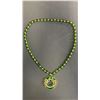 Image 1 : SPINACH GREEN DRAGON INLAID NECKLACE