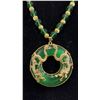 Image 2 : SPINACH GREEN DRAGON INLAID NECKLACE