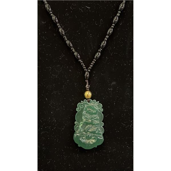 SPINACH GREEN NEPHRITE PENDANT