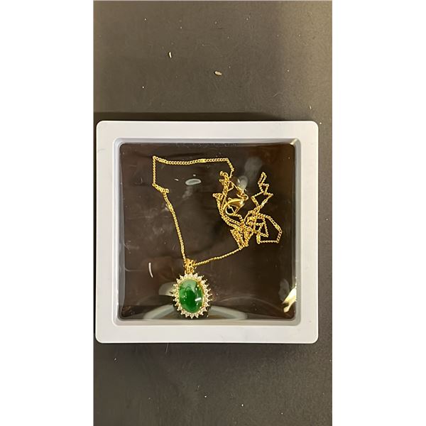 SPINACH GREEN JADEITE NECKLACE