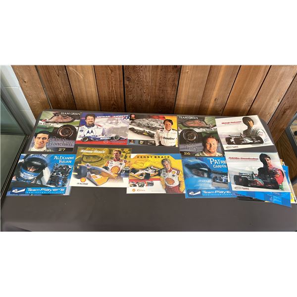 STACK OF ASSORTED RACE CAR DRIVER 8" X 10' PHOTOS: ALEXANDRE TAGLIANI, KENNY BRACK & MORE