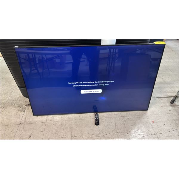 *TESTED WORKING* SAMSUNG 65" TV WITH POWER CORD & REMOTE (NO STAND, PRESSURE DAMAGE ON SCREEN, FRAME