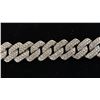 Image 2 : *NEW* PLATINUM PLATED 14MM SIMULATED DIAMOND (CZ) ICED OUT CUBAN LINK BRACELET - 8" LONG