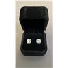 Image 2 : *NEW* .925 SILVER SIMULATED DIAMOND (CZ) HALO STUD EARRINGS: 1 CT  EACH EARRING