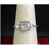 Image 1 : *NEW* .925 SILVER 2 CT SIMULATED DIAMOND (CZ) TRINITY RING WITH PEAR CUT SIDE STONES: SIZE 8