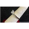 Image 2 : *NEW* .925 SILVER 2 CT SIMULATED DIAMOND (CZ) TRINITY RING WITH PEAR CUT SIDE STONES: SIZE 8