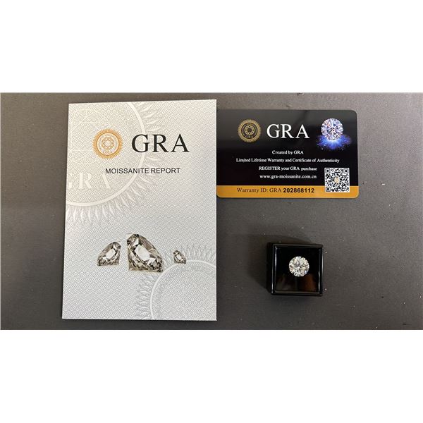 *NEW* 5CT MOISSANITE LAB DIAMOND - ROUND BRILLIANT CUT, GH, VVS1, GRA REPORT