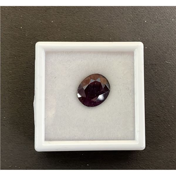 8.2 CT OVAL CUT NATURAL RUBY: UNTREATED (11.2MM X 13.2MM)