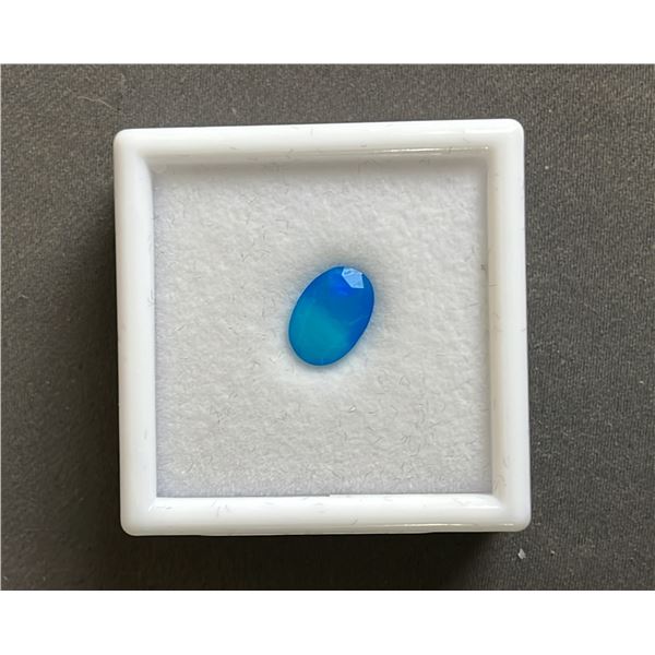 1.5CT OVAL CUT NATURAL BLUE OPAL: UNTREATED (7.2MM X 10.5MM)