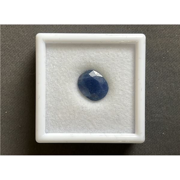 6.2CT OVAL CUT NATURAL BLUE SAPPHIRE: UNTREATED (10.1MM X 12.4MM)