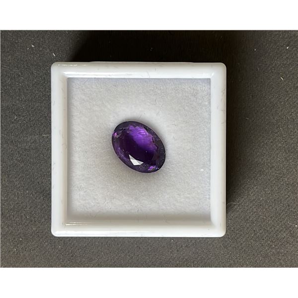 7.3 CT OVAL CUT NATURAL ROYAL AMETHYST; UNTREATED (10.3MM X 14.4MM)