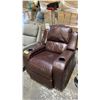 Image 3 : LEATHER ELECTRIC RECLINER (MISSING PARTIAL POWER CORD, UNKNOWN WORKING CONDITION)