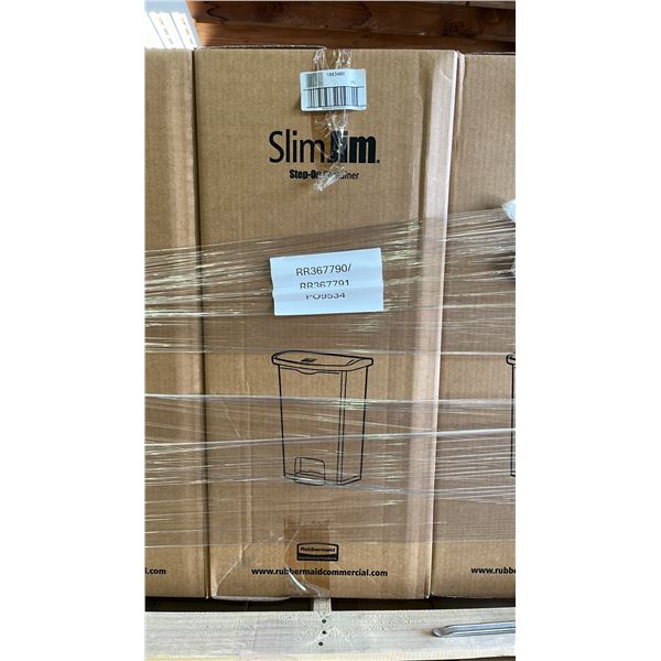 *NEW IN BOX* RUBBERMAID SLIM JIM 68L PLASTIC STEP-ON CONTAINER