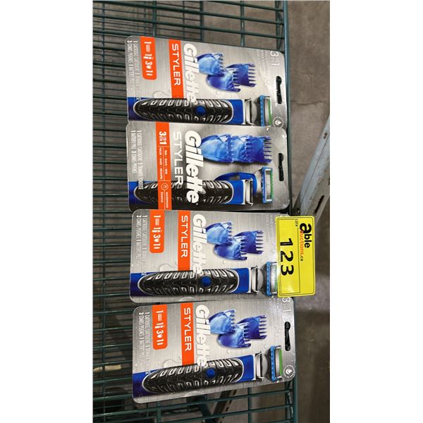 (4) GILLETTE STYLER 3-IN-1 ELECTRIC SHAVERS